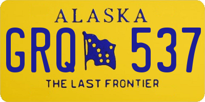 AK license plate GRQ537