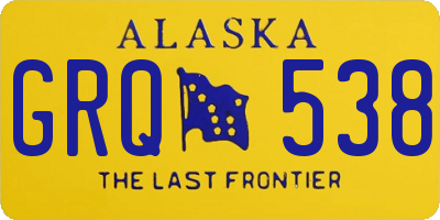 AK license plate GRQ538