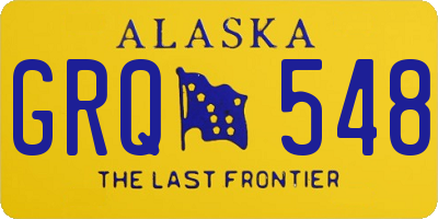 AK license plate GRQ548