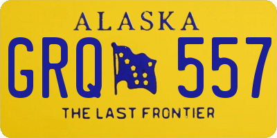AK license plate GRQ557