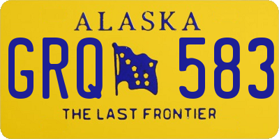 AK license plate GRQ583