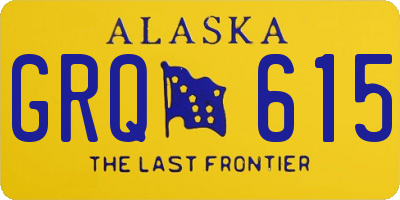 AK license plate GRQ615