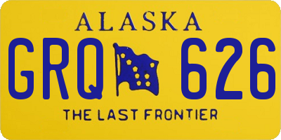 AK license plate GRQ626