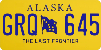 AK license plate GRQ645