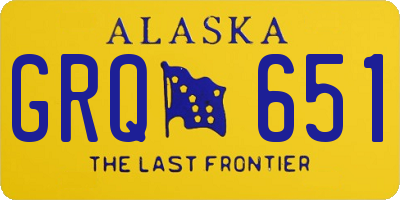 AK license plate GRQ651