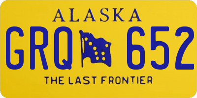 AK license plate GRQ652