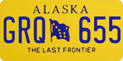 AK license plate GRQ655
