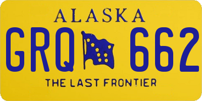 AK license plate GRQ662
