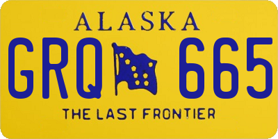 AK license plate GRQ665