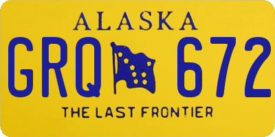 AK license plate GRQ672