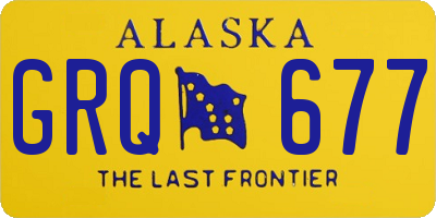 AK license plate GRQ677