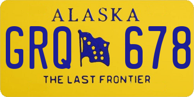 AK license plate GRQ678