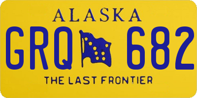 AK license plate GRQ682