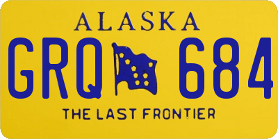 AK license plate GRQ684