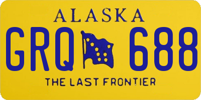 AK license plate GRQ688