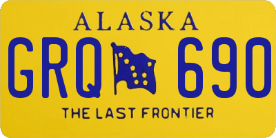 AK license plate GRQ690