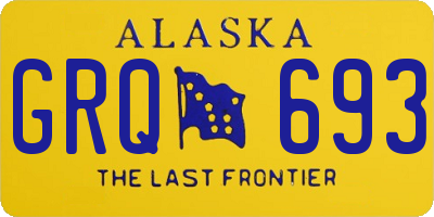 AK license plate GRQ693