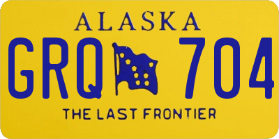 AK license plate GRQ704