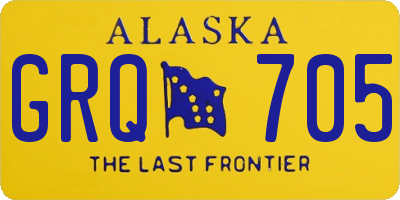 AK license plate GRQ705