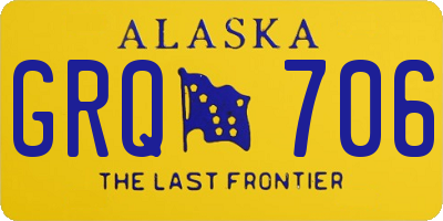 AK license plate GRQ706