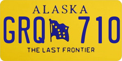 AK license plate GRQ710