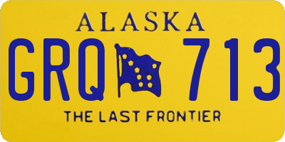 AK license plate GRQ713