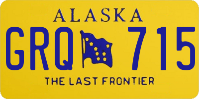 AK license plate GRQ715