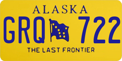 AK license plate GRQ722