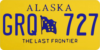 AK license plate GRQ727