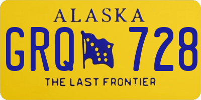 AK license plate GRQ728