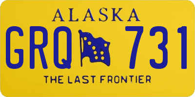 AK license plate GRQ731