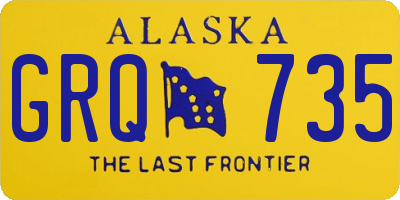 AK license plate GRQ735