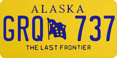 AK license plate GRQ737