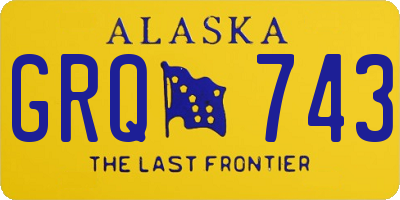 AK license plate GRQ743