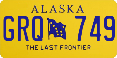 AK license plate GRQ749