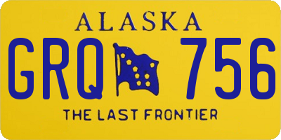 AK license plate GRQ756