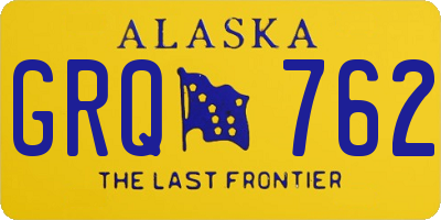 AK license plate GRQ762