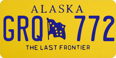 AK license plate GRQ772