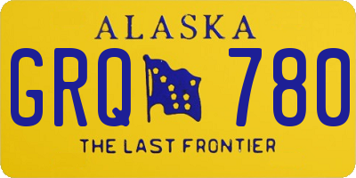 AK license plate GRQ780