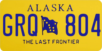 AK license plate GRQ804