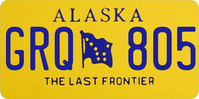 AK license plate GRQ805