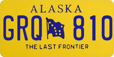 AK license plate GRQ810