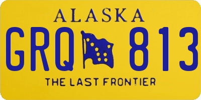 AK license plate GRQ813