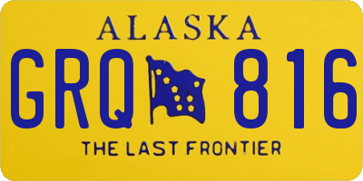 AK license plate GRQ816