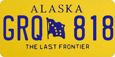 AK license plate GRQ818