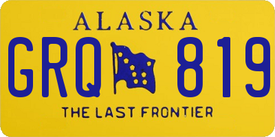 AK license plate GRQ819