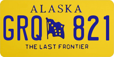 AK license plate GRQ821