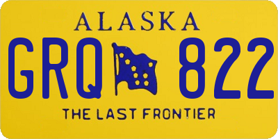 AK license plate GRQ822