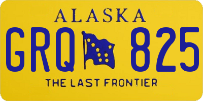 AK license plate GRQ825