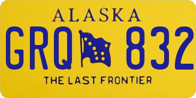 AK license plate GRQ832